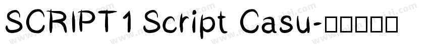 SCRIPT1 Script Casu字体转换